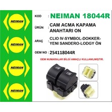 Cam Acma Kapama Anahtarı On Clıo Iv-Symbol-Dokker- Yenı Sandero-Lodgy