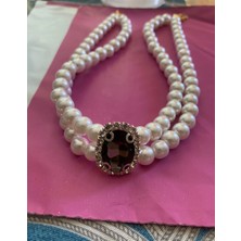 Kristal Tas Inci Choker Tasma Kolye