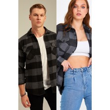 Unisex Kahverengi Çift Cep Kapaklı Oduncu Gömlek-Tekli Fiyat