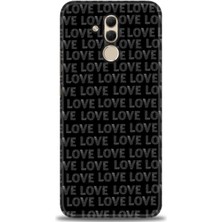 Huawei Mate 20 Lite Kılıf Hd Baskılı - Black Love + 9h Nano Ekran Koruyucu