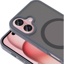 Cepustik Telefon Aksesuarları Apple iPhone 16 Plus Kılıf Magsafe Şarj Özellikli Mat Arka Yüzey Sio Kılıf