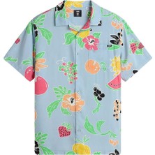 Vans Calmosa Ss Woven Erkek Mavi Gömlek