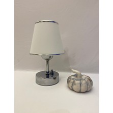 Pilli Abajur, Pilli Masa Lambası, Pilli Gece Lambası, Beyazkromşapkakromayak