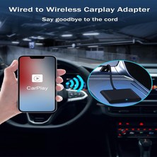 Kablosuz Carplay Adaptörü Wireless Carplay Çevirici, Kablosuz Carplay USB Dongle, Destek Ios 16+ iPad iPhone 12 13 14 15 16 ile Uyumlu SW-GP01