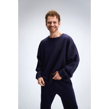 Erkek Timeless Oversize Lacivert Sweatshirt