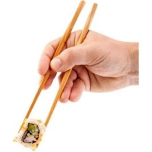 Alenked Shop Bambu Çin Yemek Çubuğu Chopstick Siyah Kılıf 24CM -10 Adet