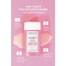 Sinoz Pink Touch Açık Tenlilere Özel Anında Ton Eşitleyici Yüz Bakım Kremi Spf50 - Mineral Güneş Filtresi