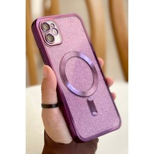 Vip Case Apple iPhone 11 Kamera Korumalı Parlak Simli Magsafe Destekli Modern Shimmer Kılıf