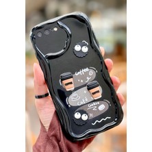 Vip Case Apple iPhone 7 Plus / 8 Plus Kahve Kurabiye Desenli 3 Boyutlu Şirin Parlak Tasarım Cookie Kılıf