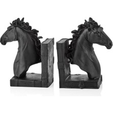 Nidage -Polyester At Figürlü Siyah Ikili Kitap Sonu Tutucu