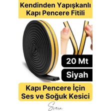 Svein Kapı ve Pencere Soğuk Izolasyon Bandı Fitili Kendinden Yapışkanlı Kauçuk Yalıtım Bant 2X10 = 20 mt