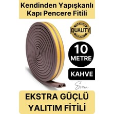 Svein Premium Kapı Pencere Soğuk Toz Sızdırmaz Izolasyon Fitili Kendinden Yapışkanlı Isı Yalıtım 2x5=10 mt