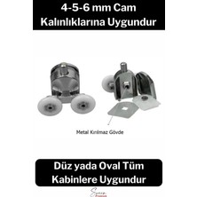 Svein Dayanıklı Duşakabin Tekerleği Alt Üst Sürgülü Cam Kabin Tekeri Rulman Metal Gövdeli 8 Li Set