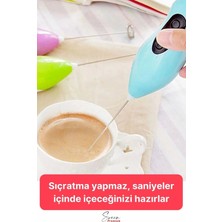 Svein Kahve Süt Köpürtücü Cappuccino Yumurta Sos Krema Çırpıcı Çelik Uçlu Pratik Pilli Mini Karıştırıcı