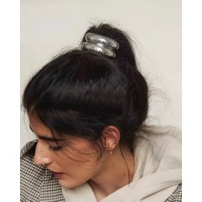 Âlâ Atelier Pinterest Tokası Gümüş Çift Bombeli Lastik Toka