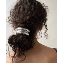Âlâ Atelier Pinterest Tokası Gümüş Çift Bombeli Lastik Toka