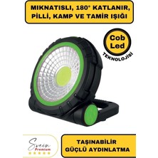 Svein Taşınabilir Cep Boy Pilli Mıknatıslı Katlanır Ayaklı Kamp Bahçe Ev Için Mini Cob Projektör LED Işık