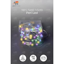 Dekoratif 5 Metre Yapay Yapraklı Tel Şeritli Sarmaşık + 5 Metre Peri LED