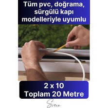 Svein Kapı Pencere Fitili Soğuk Izolasyon Bandı Kendinden Yapışkanlı Güçlü Kauçuk Yalıtım Bant 2X10=20 mt