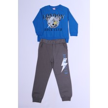 HÇM Erkek Çocuk Eşofman Takımı Baskılı Ribanalı C35