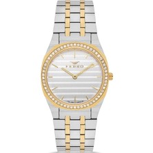 Ferro Quartz Çelik Altın/gri Gümüş Kadran 32 mm Kadın Kol Saati