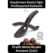 Svein Pratik Kestane Çizici Kesici Metal Bıçaklı Plastik Saplı Kolay Kullanım Mutfak Aleti Chestnut Cutter