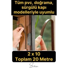 Svein Pvc Doğrama Pencere Fitili Izolasyon Bandı Kendinden Yapışkanlı Kahve Kauçuk Yalıtım Bant 2X10=20 mt