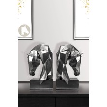 Nidage Dekoratif At Kitap Tutucu Biblo Heykel