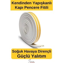 Svein Kapı ve Pencere Soğuk Izolasyon Bandı Fitili Kendinden Yapışkanlı Kauçuk Yalıtım Bant 2X10 = 20 mt