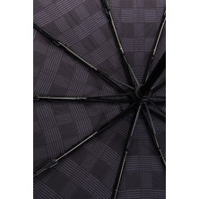 TeknoTrust Gri Unisex Şemsiye Rainwalker258, dayanıklı dokuma kumaş ile kullanışlı ve şık