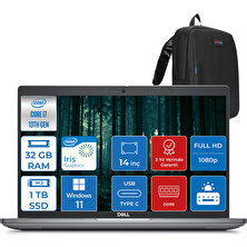 Dell Latitude 5440 Intel Core Vpro I7-1370P 32GB Ddr5 1tb SSD 14" IPS Fhd Windows 11 Home 544014EMEAVPWH04 + Zettaçanta