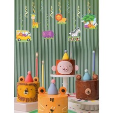 Safari Konseptli Tavan Sarkıt Süs Asılabilir Süs Doğum Günü Süsü