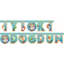 Parti Adresi Baby Shark Temalı İyi Ki Doğdun Banner Asılabilir Parti Dekoru