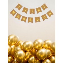 İyi Ki Doğdun Kraft-Gold Yazı