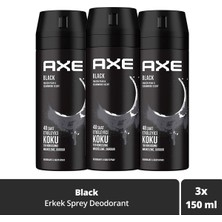 Axe Erkek Sprey Deodorant Black 150 ml X3