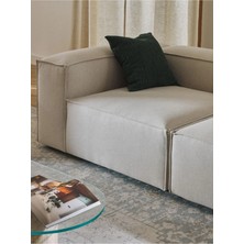 Edsy Home Mira 2 Modüler Ikili Koltuk (Krem) Keten Kumaş