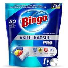 Bingo Akıllı Kapsül Pro Bulaşık Makinesi Deterjanı Tableti 50'li x 3 Adet 150 Kapsül