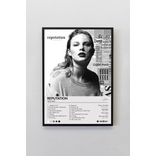 House Gorgeous Taylor Swift Reputation Çerçevesiz Spotify Barkodlu Albüm Poster