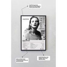 House Gorgeous Taylor Swift Reputation Çerçevesiz Spotify Barkodlu Albüm Poster