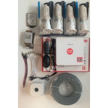 Kadraj 4 Kameralı Güvenlik Kamera Seti - Ekstra Uzun Mesafeli Güçlü, 5mp Sony Lens, 70M Dayanıklı Kablolama, 6 Atom Led, 1tb  H.d.d
