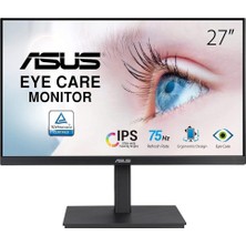 Asus VA27EQSB 27 IPS Freesync 1920X1080 5ms 75Hz 300CD Dp HDMI VGA USB Hoparlör Vesa 3yıl Eyecare, Flıcker-Free,dusuk Mavı Isık,pıvot Monitör