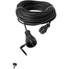 50 Metre Siyah Renk Topraklı Seyyar Uzatma Kablosu