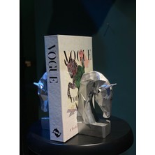 Nidage 2’Li Dekoratif Kubik At Başı Kitap Tutucu Biblo