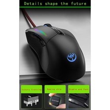 Profesyonel Rgb LED Işıklı Oyuncu Mouse 800-3200 Ayarlanabilir Dpi Gaming Mouse