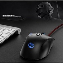 Profesyonel Rgb LED Işıklı Oyuncu Mouse 800-3200 Ayarlanabilir Dpi Gaming Mouse