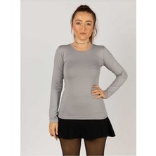 Bluemoor Kadın Uzun Kol Bisiklet Yaka Body