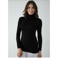 Bluemoor Uzunkollu Yarım Boğazlı Likralı Penye Badi