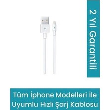 Ttec Iphone Şarj Kablosu Beyaz (Iphone 13 - 12 - 11 - X-8-7-6 Destekleyen Şarj Kablosu