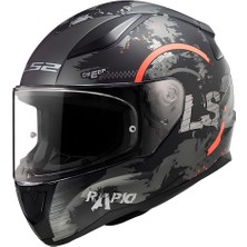 Ls2 Rapıd 2 Cırcle Mat Siyah-Kırmızı Polikarbon Kask Bluetooth Özellikli S Beden