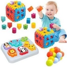 Sevimli Hayvanlar Bultak + Bul Tak Puzzle Eğitici Zeka Geliştirici Set 10 Adet Top Hediyeli/depomiks